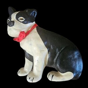 Boston Terrier Vintage Cast Iron Doorstop.
